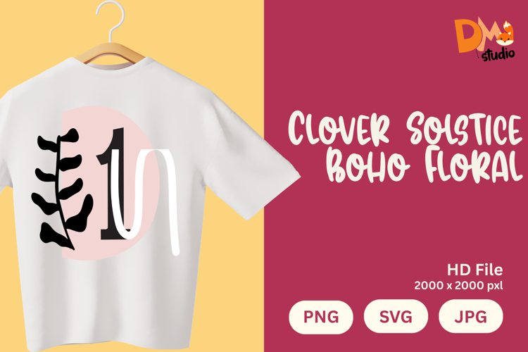 Clover Solstice Boho Floral Monogram