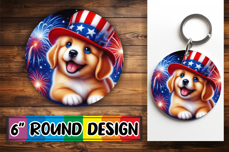Unique Round Design Car Coasters PNG, USA Animals