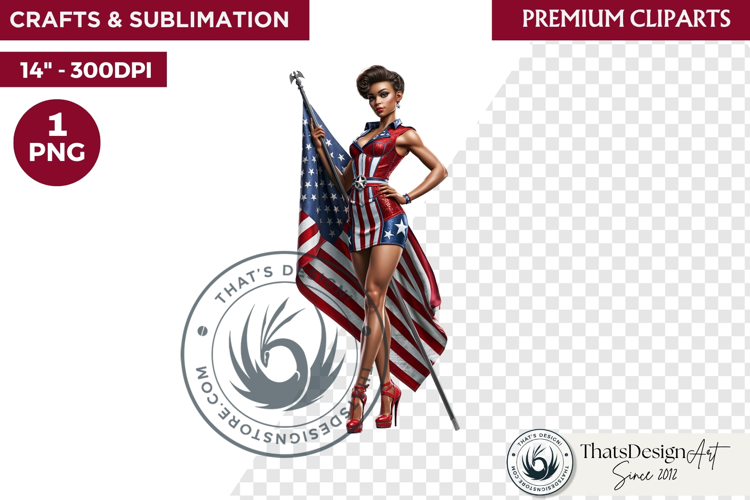 4th of July Character PNG, Patriotic Americana Portraits