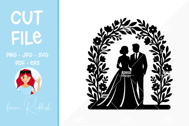 Wedding Couple Silhouette Image 19