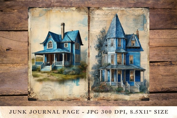 Printable Junk Journal cottage house 12 example image 1