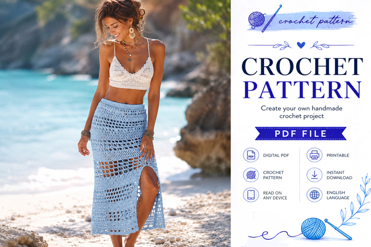 Crochet Beach Skirt Pattern PDF