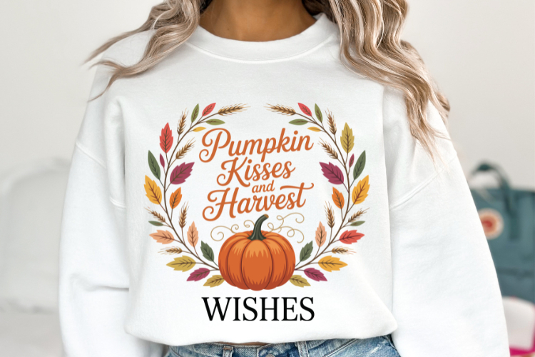 Pumpkin Kisses and harvest Wishes Svg | Shirt Svg