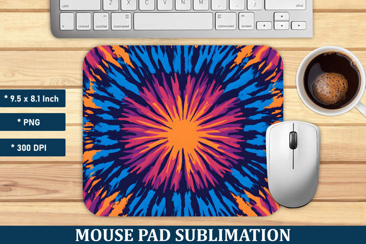 Tie Dye Print Mouse Pad | Mouse Pad Sublimation