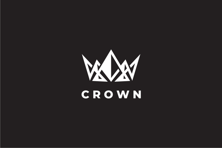Abstract Crown Logo Design Vector Template
