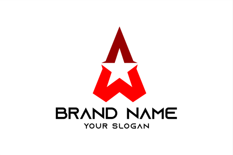 AW Star or WA Star Logo Design