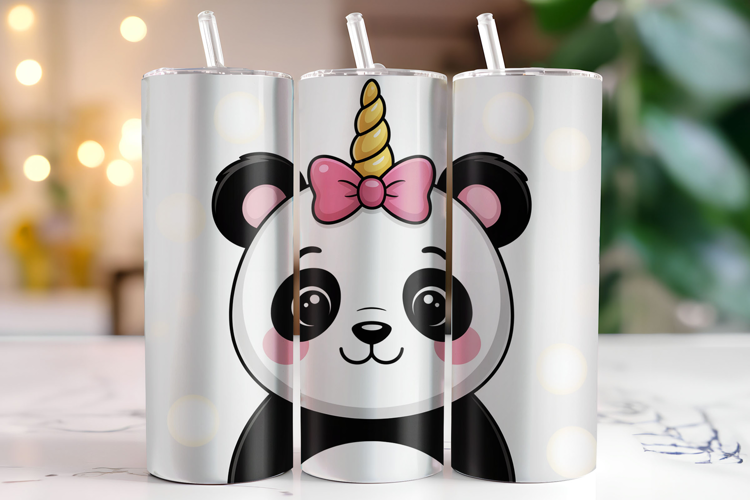 Unicorn Panda Tumbler Wrap | Sublimation | Tumblers