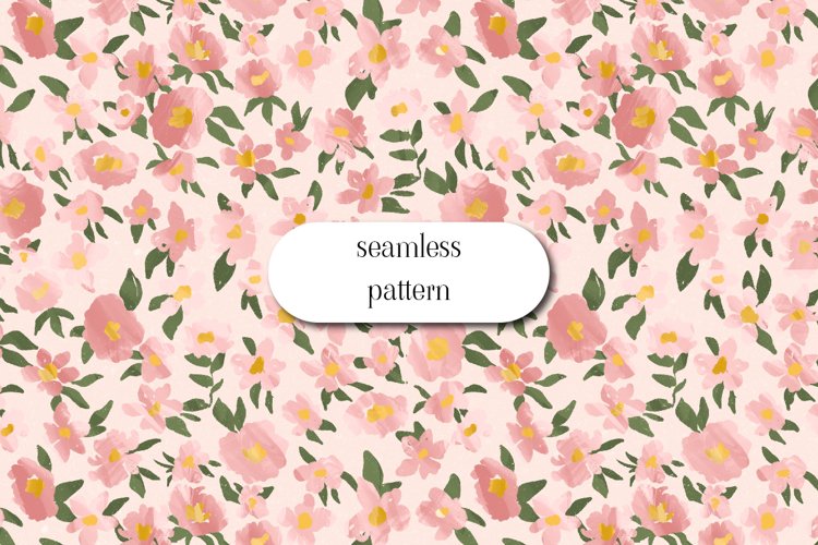 Cute minimalist seamless pattern with tiny flowers example image 1