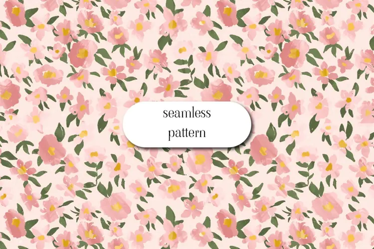 Cute minimalist seamless pattern with tiny flowers