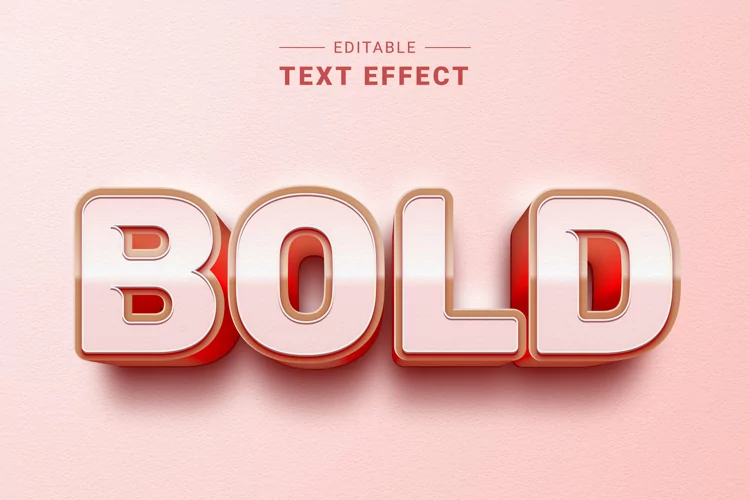 Editable Text Effect for Illustrator. Vector Graphic styles