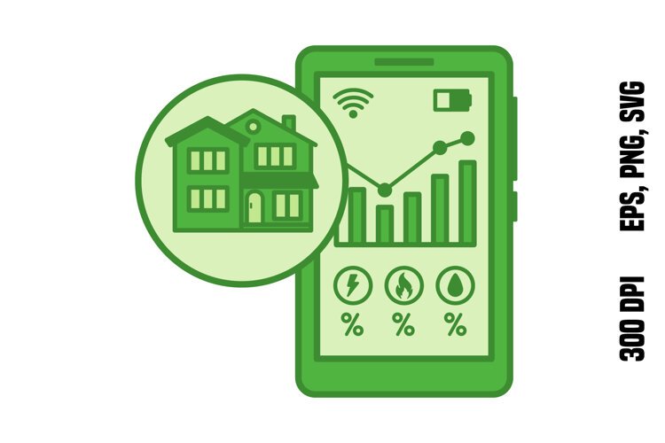 Green Energy Management Dashboard Icon example image 1