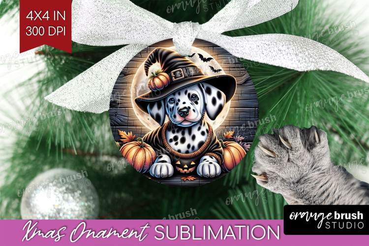 Dalmatian Dog Ornament PNG Halloween PNG Sublimation