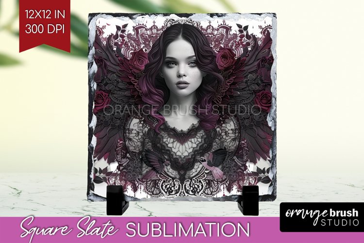 Dark Gothic Slate PNG - Victorian Gothic Square Slate example image 1