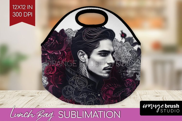 Dark Gothic Lunch Bag - Victorian Gothic Lunch Bug PNG example image 1