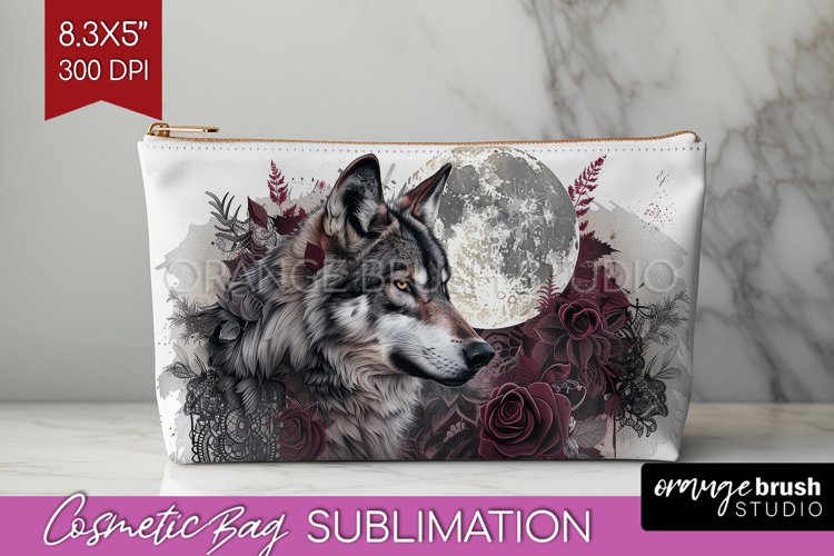 Dark Gothic Cosmetic Bag - Victorian Gothic Makeup Bag PNG example image 1
