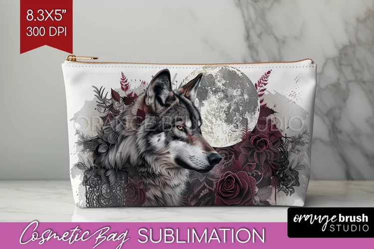Dark Gothic Cosmetic Bag - Victorian Gothic Makeup Bag PNG