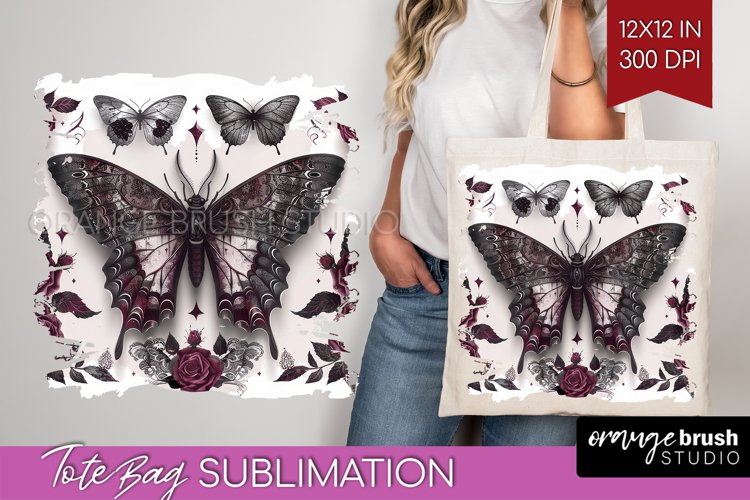 Dark Gothic Tote Bag - Victorian Gothic Tote Bag PNG example image 1