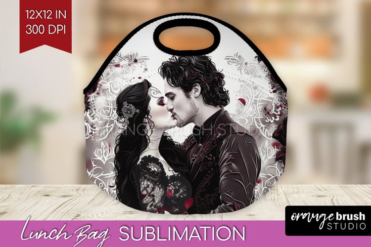 Dark Gothic Lunch Bag - Victorian Gothic Lunch Bug PNG example image 1