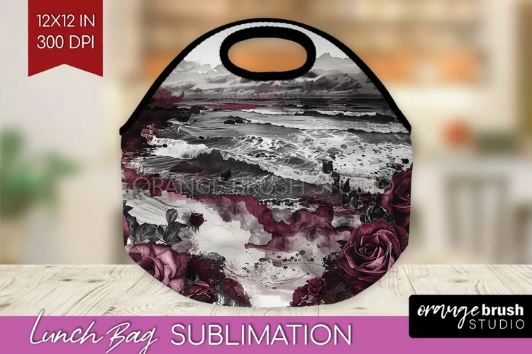 Dark Gothic Lunch Bag - Victorian Gothic Lunch Bug PNG