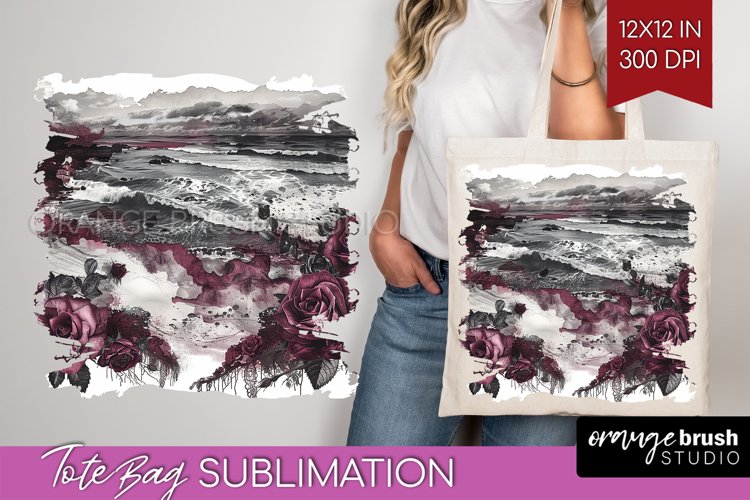 Dark Gothic Tote Bag - Victorian Gothic Tote Bag PNG example image 1