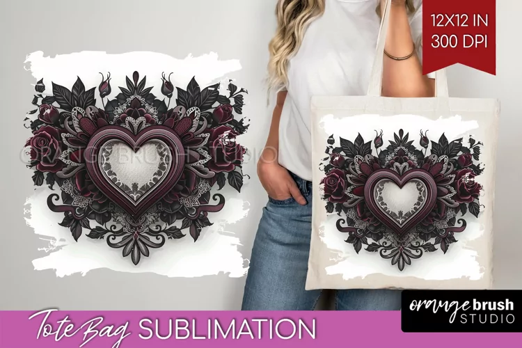 Dark Gothic Tote Bag - Victorian Gothic Tote Bag PNG