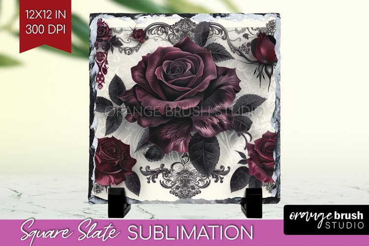Dark Gothic Slate PNG - Victorian Gothic Square Slate example image 1