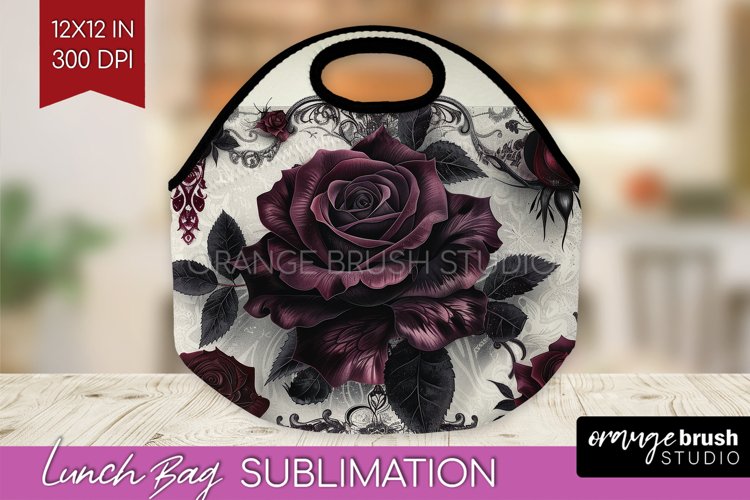 Dark Gothic Lunch Bag - Victorian Gothic Lunch Bug PNG example image 1