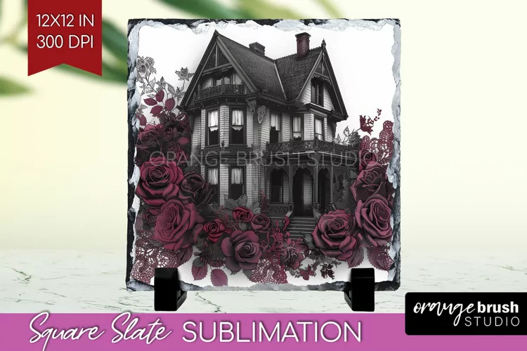 Dark Gothic Slate PNG - Victorian Gothic Square Slate