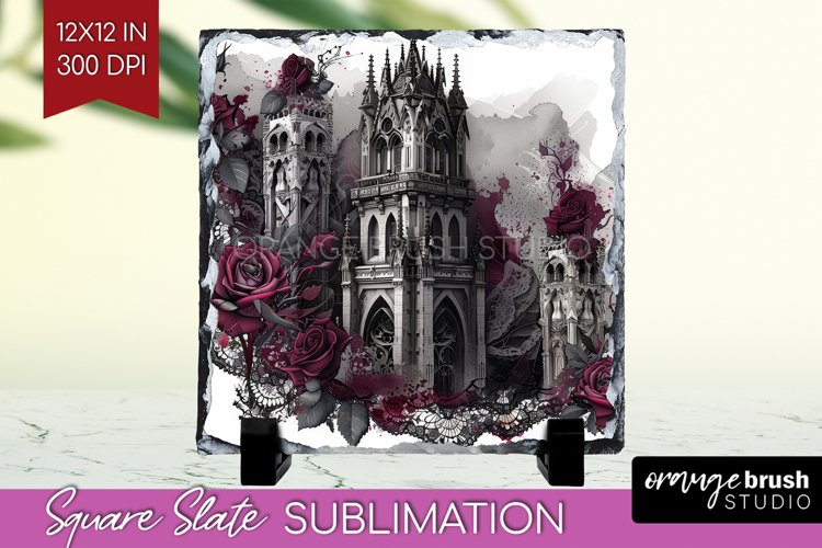 Dark Gothic Slate PNG - Victorian Gothic Square Slate example image 1