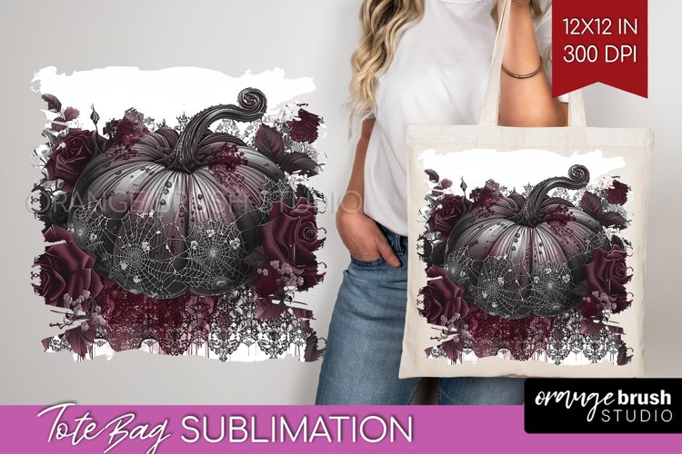 Dark Gothic Tote Bag - Victorian Gothic Tote Bag PNG example image 1