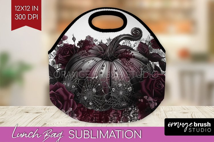 Dark Gothic Lunch Bag - Victorian Gothic Lunch Bug PNG example image 1