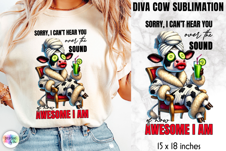 Funny Spa Day Sublimation Design, Funny Cow Print