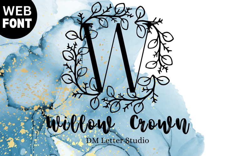 Willow Crown Monogram - Regal Botanical Serif Font