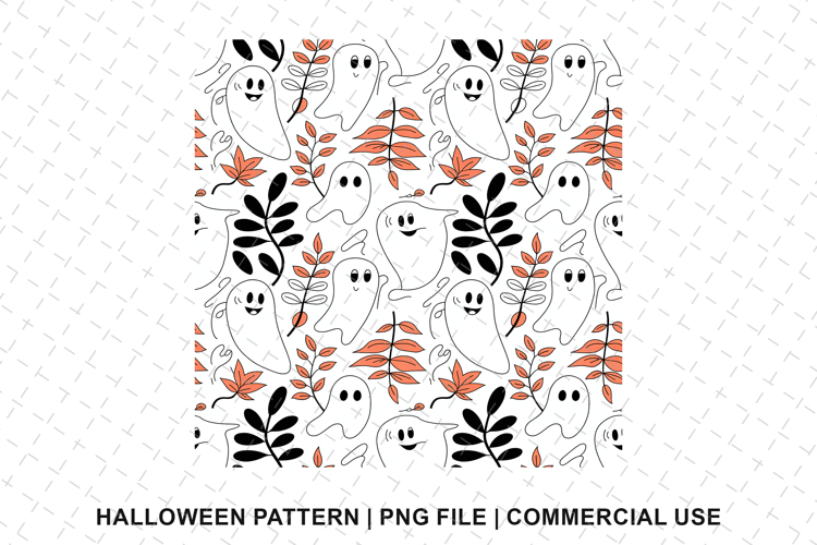 Halloween Boo Pattern Png | Sublimation | Digital Paper