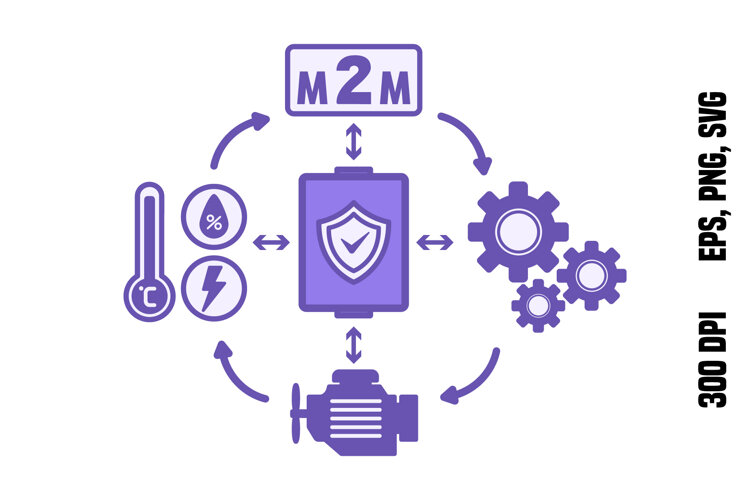 Purple Industrial Gateway Icon example image 1