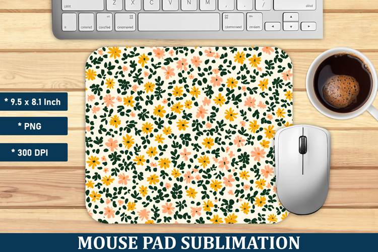 Tiny Flower Pattern Mouse Pad | Mouse Pad Sublimation