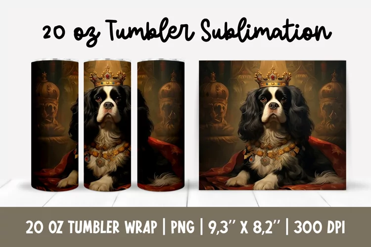 Cavalier King Charles Spaniel Tumbler Wrap Sublimation