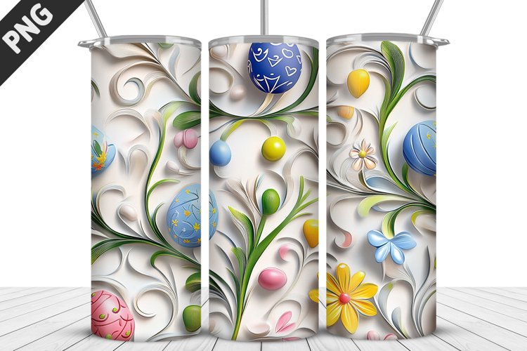 Easter Sublimation| Bunny Tumbler Wrap| Easter Tumbler Wrap example image 1