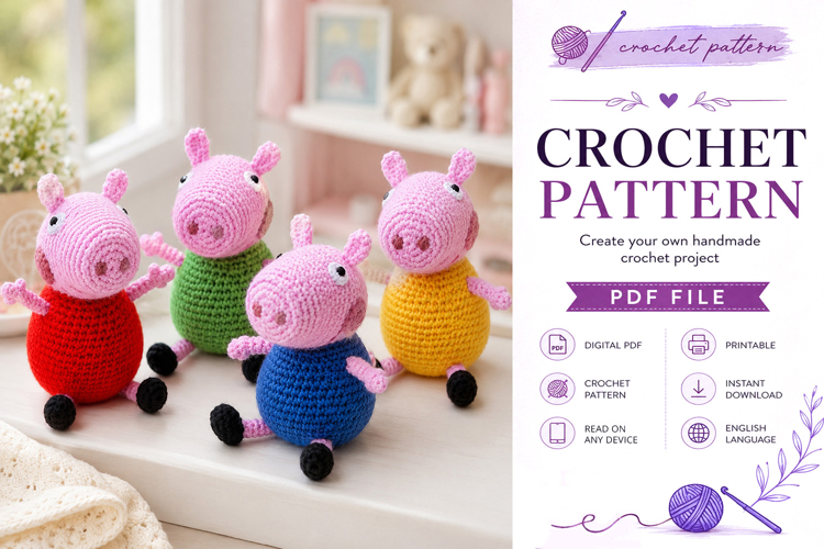 Pig Amigurumi Crochet Pattern PDF