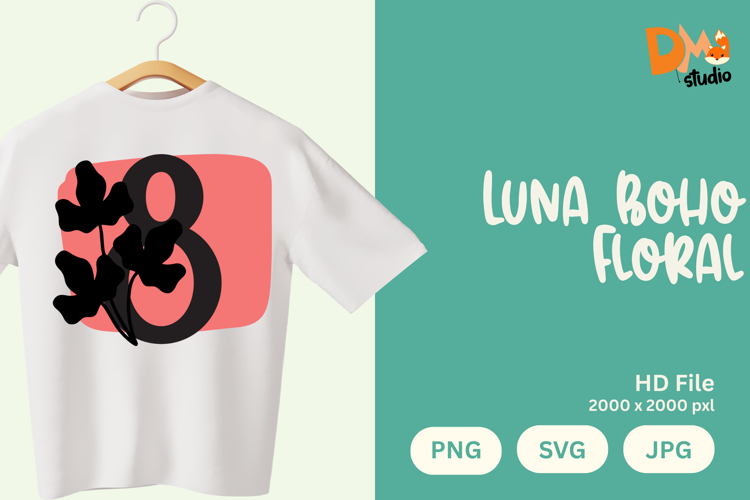 Luna Boho Floral Monogram
