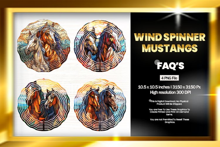 Mustangs Wind Spinner Sublimation - 04 Variations example image 1
