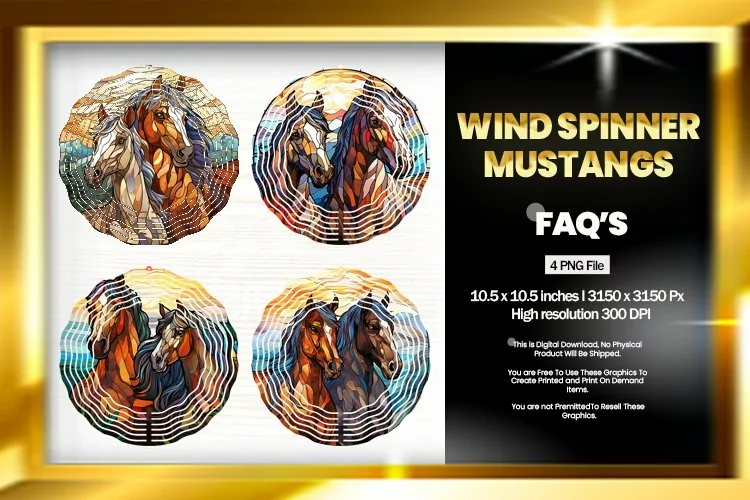 Mustangs Wind Spinner Sublimation - 04 Variations