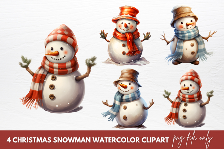 Christmas Snowman Clipart Image 2