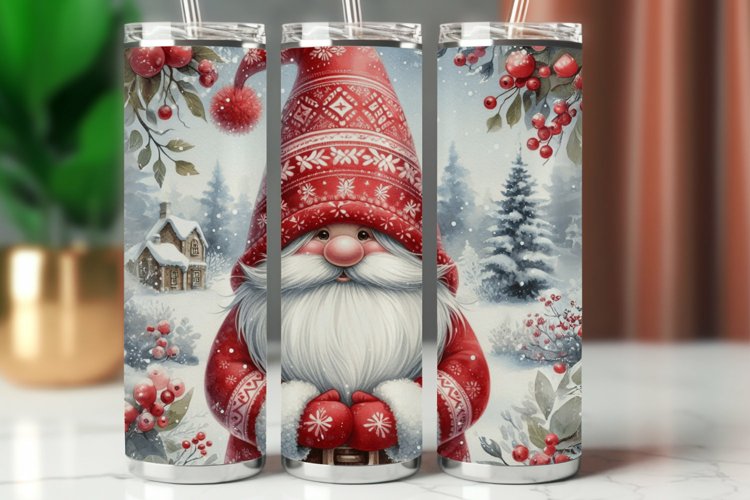 Tumbler Wrap 20 oz - christmas gnome