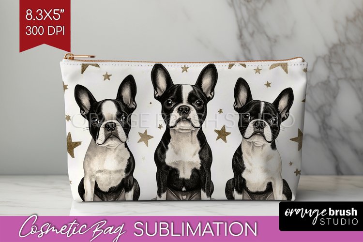 Cute Dogs Cosmetic Bag - Puppy Makeup Bag PNG Sublimation