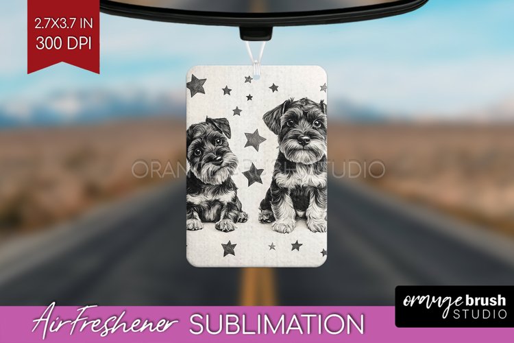 Cute Dogs Air Freshener PNG - Puppy PNG Sublimation example image 1