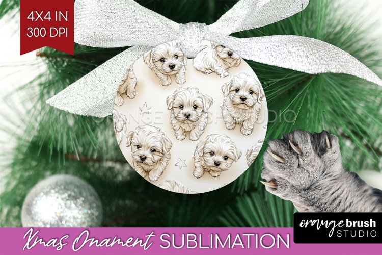 Cute Dogs Ornament PNG - Puppy PNG Sublimation
