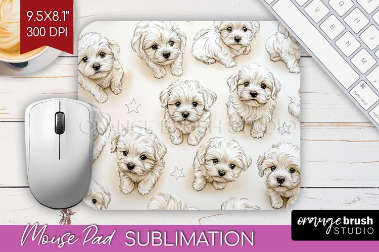 Cute Dogs Mouse Pad Sublimation - Puppy Mousepad PNG