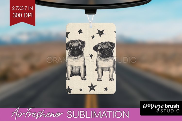 Cute Dogs Air Freshener PNG - Puppy PNG Sublimation example image 1