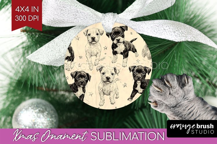 Cute Dogs Ornament PNG - Puppy PNG Sublimation